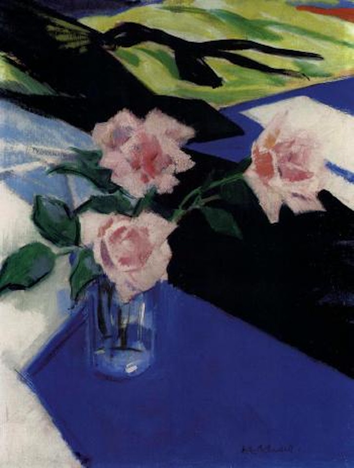 Still life, roses in a vase by Francis Campbell Boileau Cadell