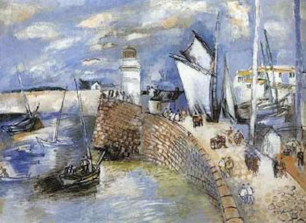 Le port de l'Ile d'Yeu by Jean Dufy