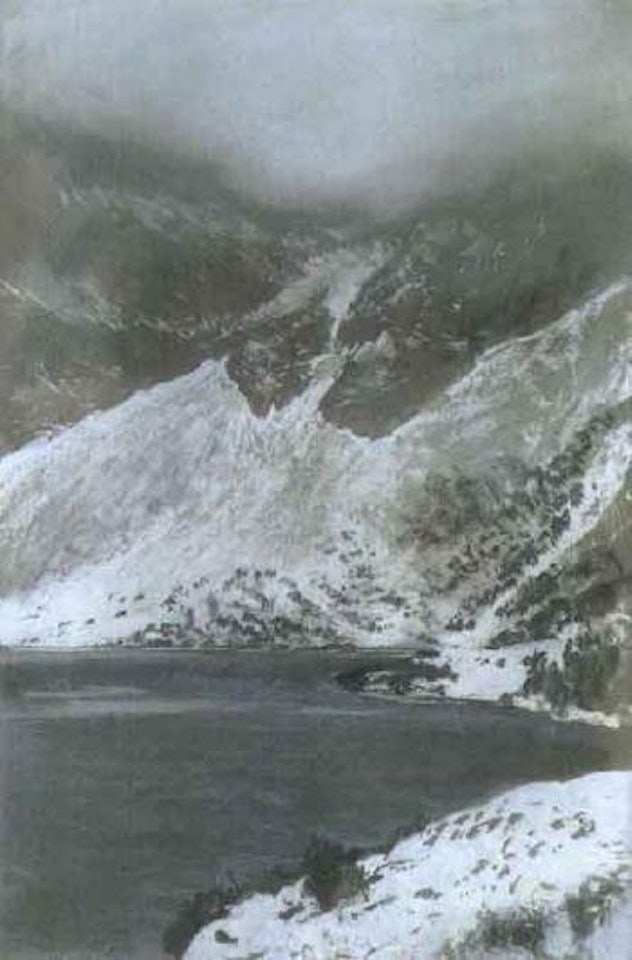 Mountain lake landscape by Leon Wyczolkowski