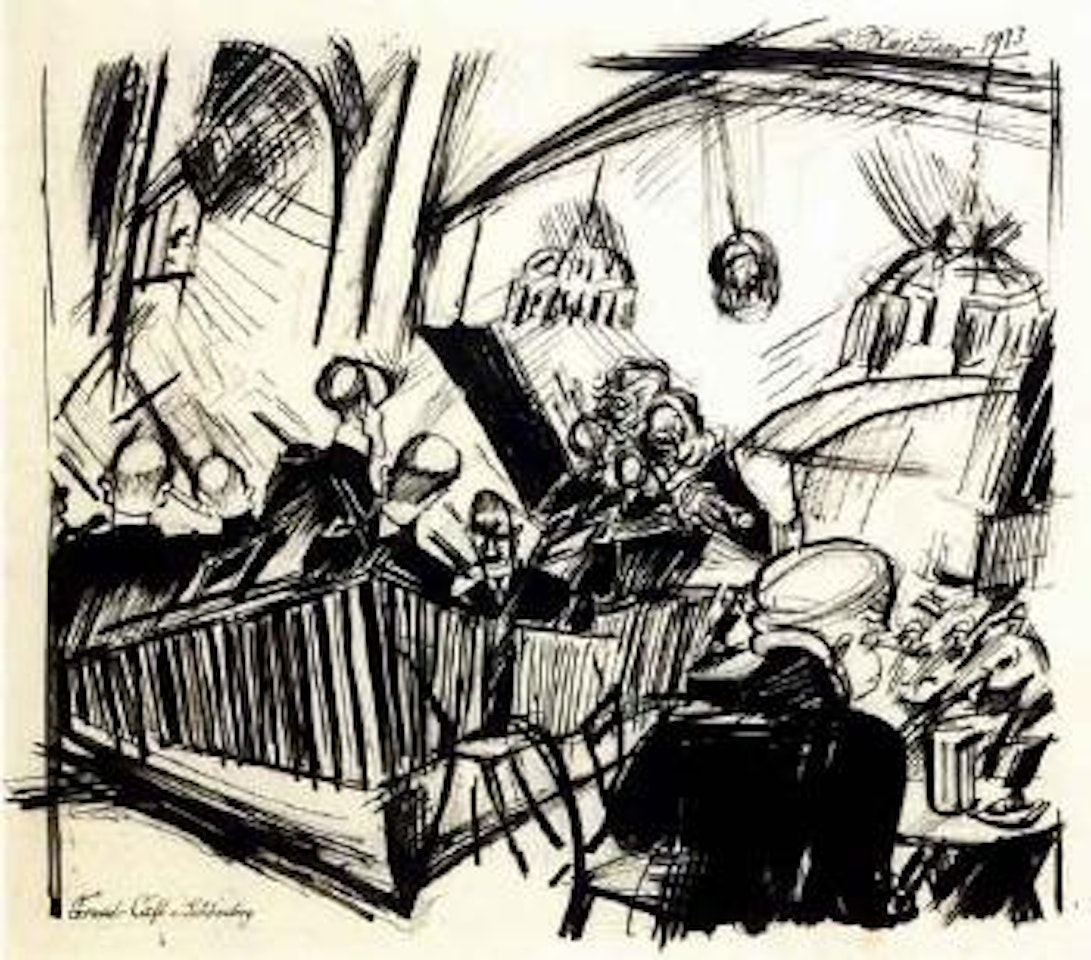 Grand Cafe, Schoneberg by Ludwig Meidner