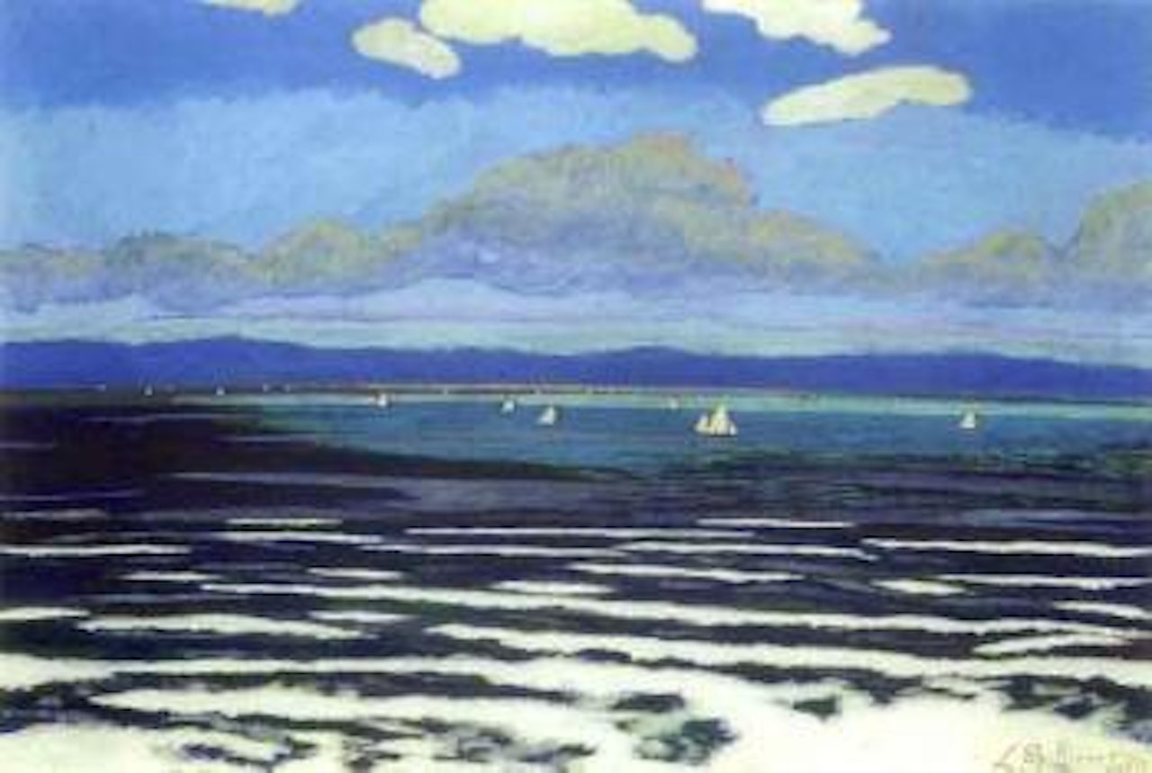 Seascape with white sails by Léon Spilliaert