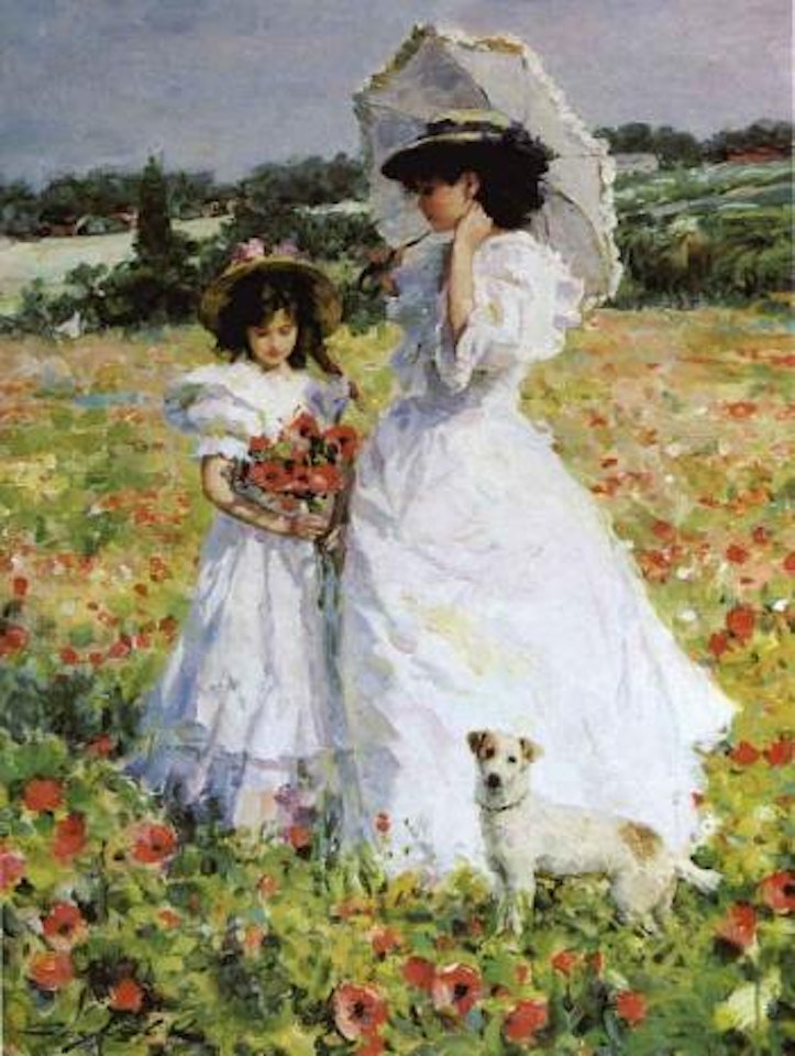 Picking poppies by Constantin Razoumov