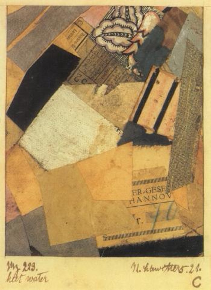 Merz 223: heet water by Kurt Schwitters