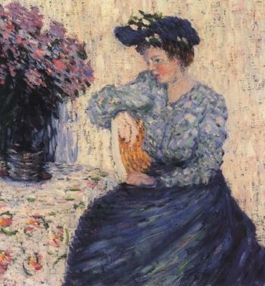 Junge Dame mit Fliederstrauss by Alexej von Jawlensky