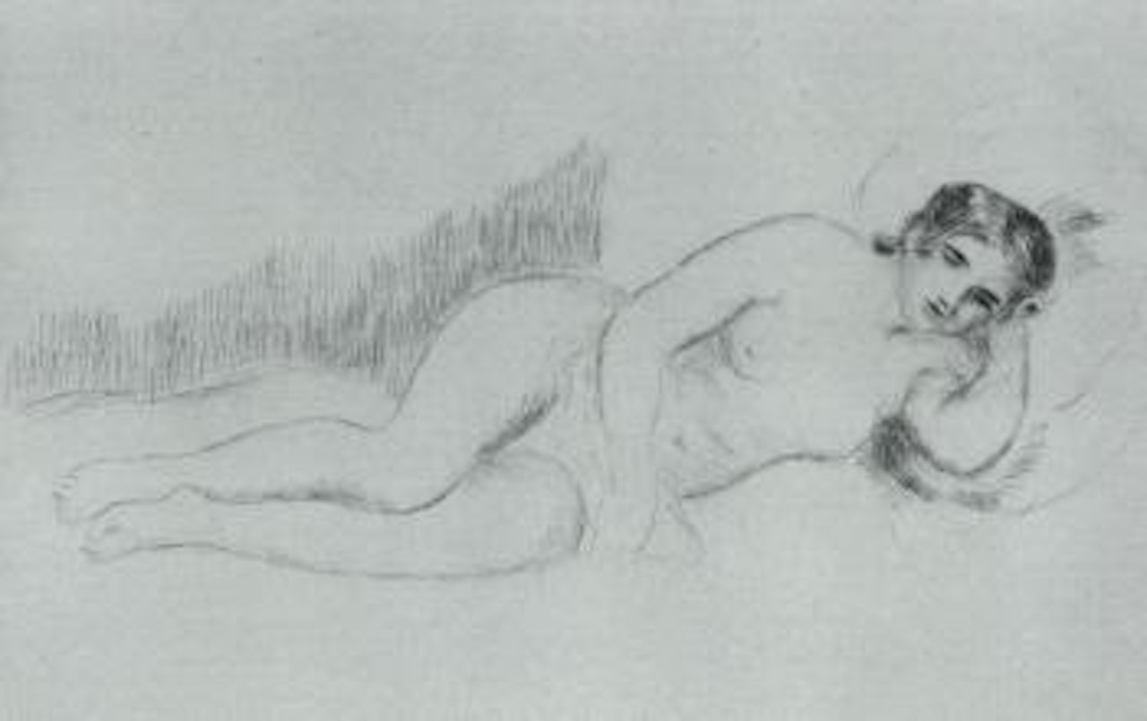 Femme nue couchee by Pierre-Auguste Renoir