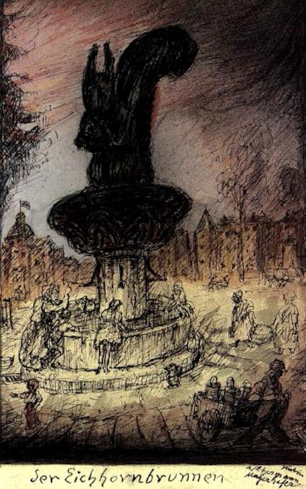 Der Eichhornbrunnen by Alfred Kubin