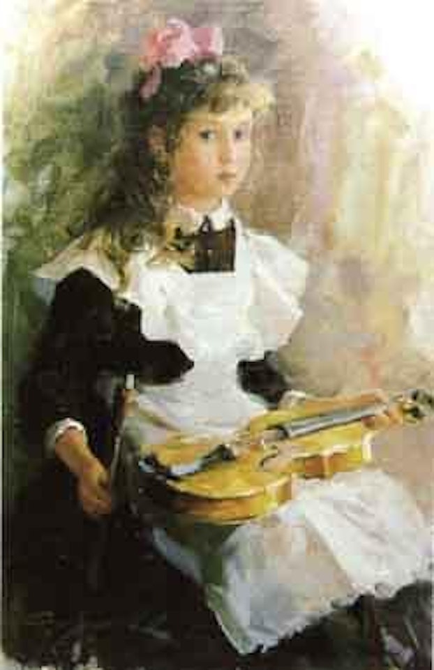 Young violinist by Constantin Razoumov