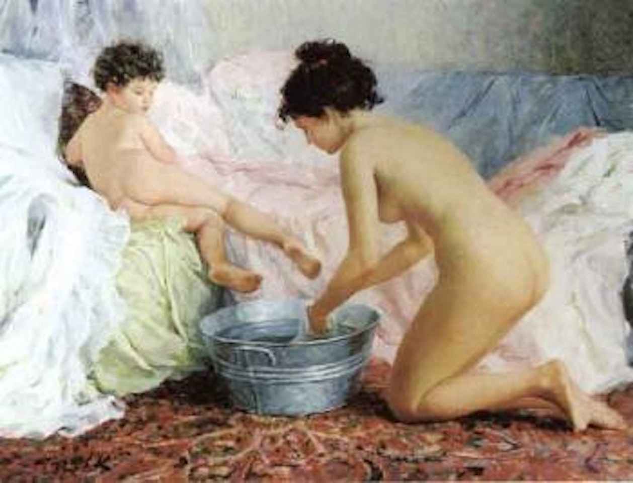 Baby's bathtime by Constantin Razoumov