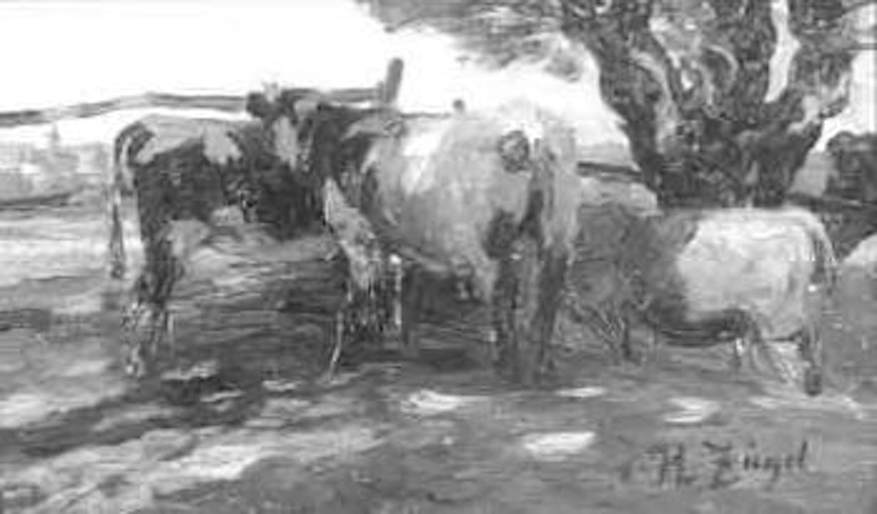 Cows by Heinrich von Zugel