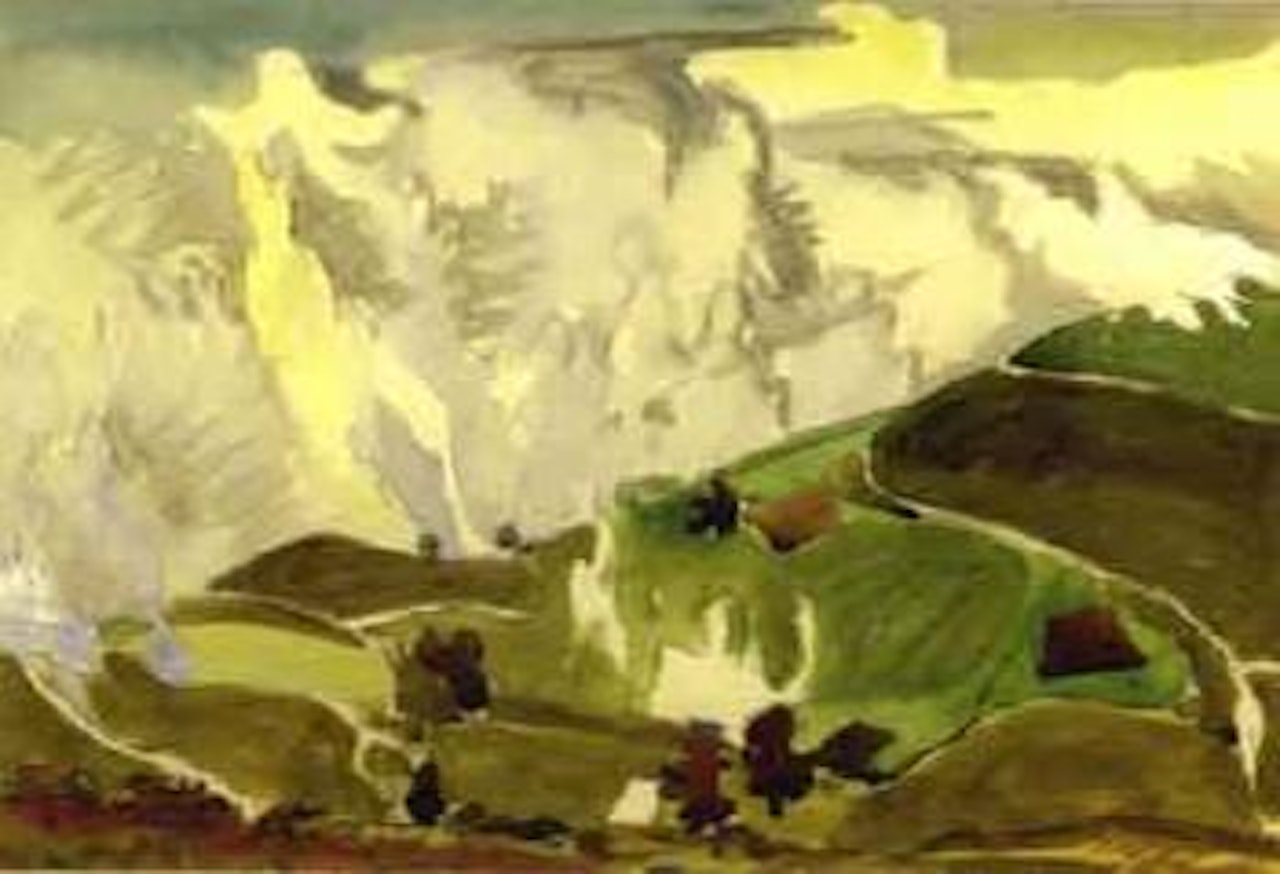 Mountain landscape with clouds I by Erich Heckel