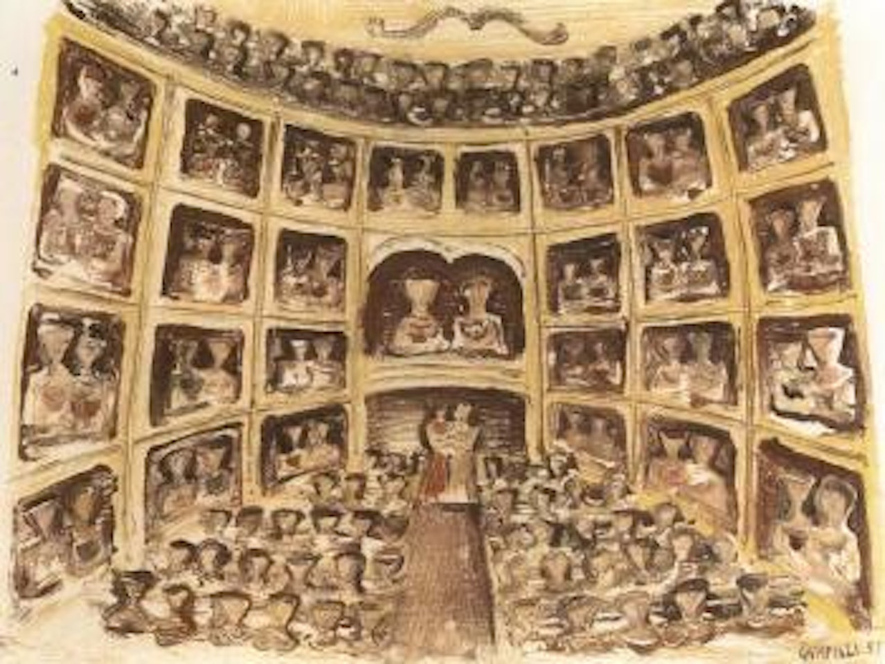 La Scala, Milano by Massimo Campigli