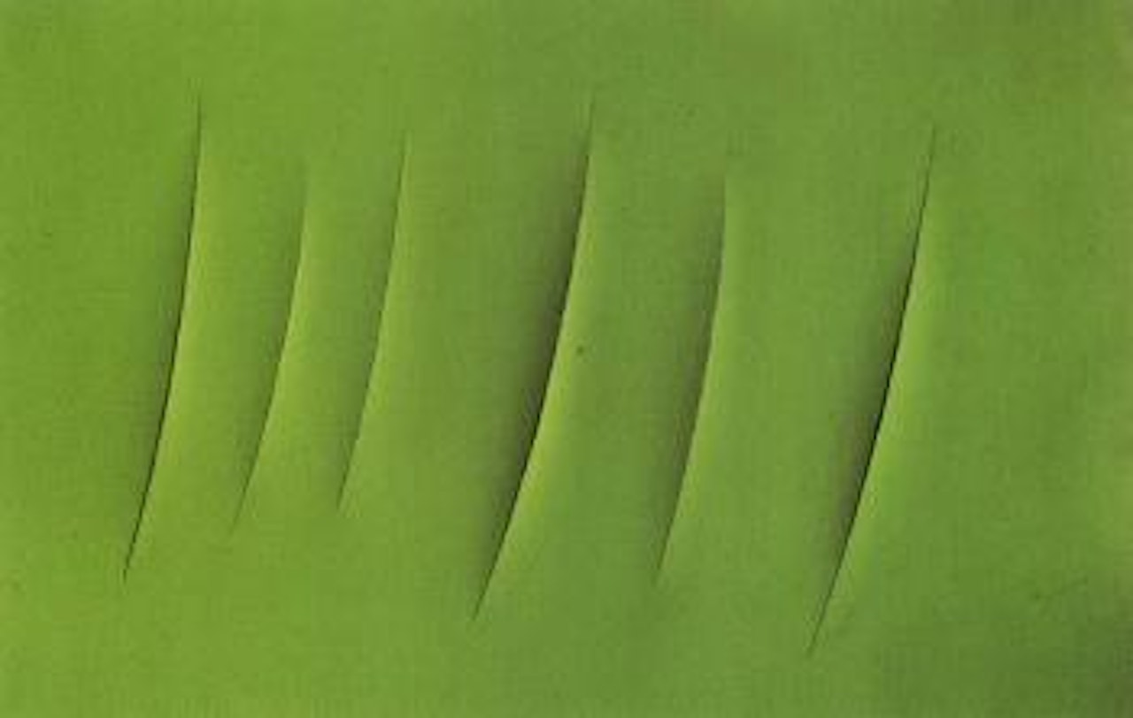 Space concept waiting by Lucio Fontana