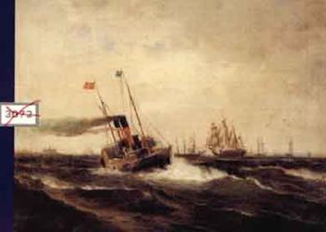 Paddle steamer and sailing vessels at Sundet by Anton Melbye