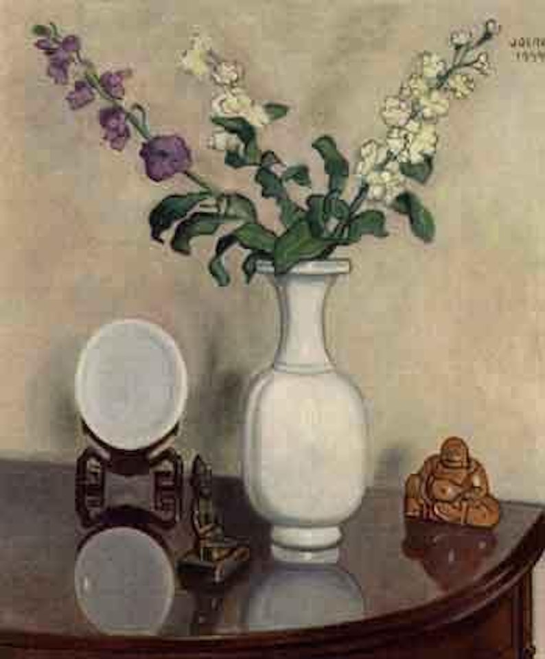 Still life of white vase by Einar Jolin