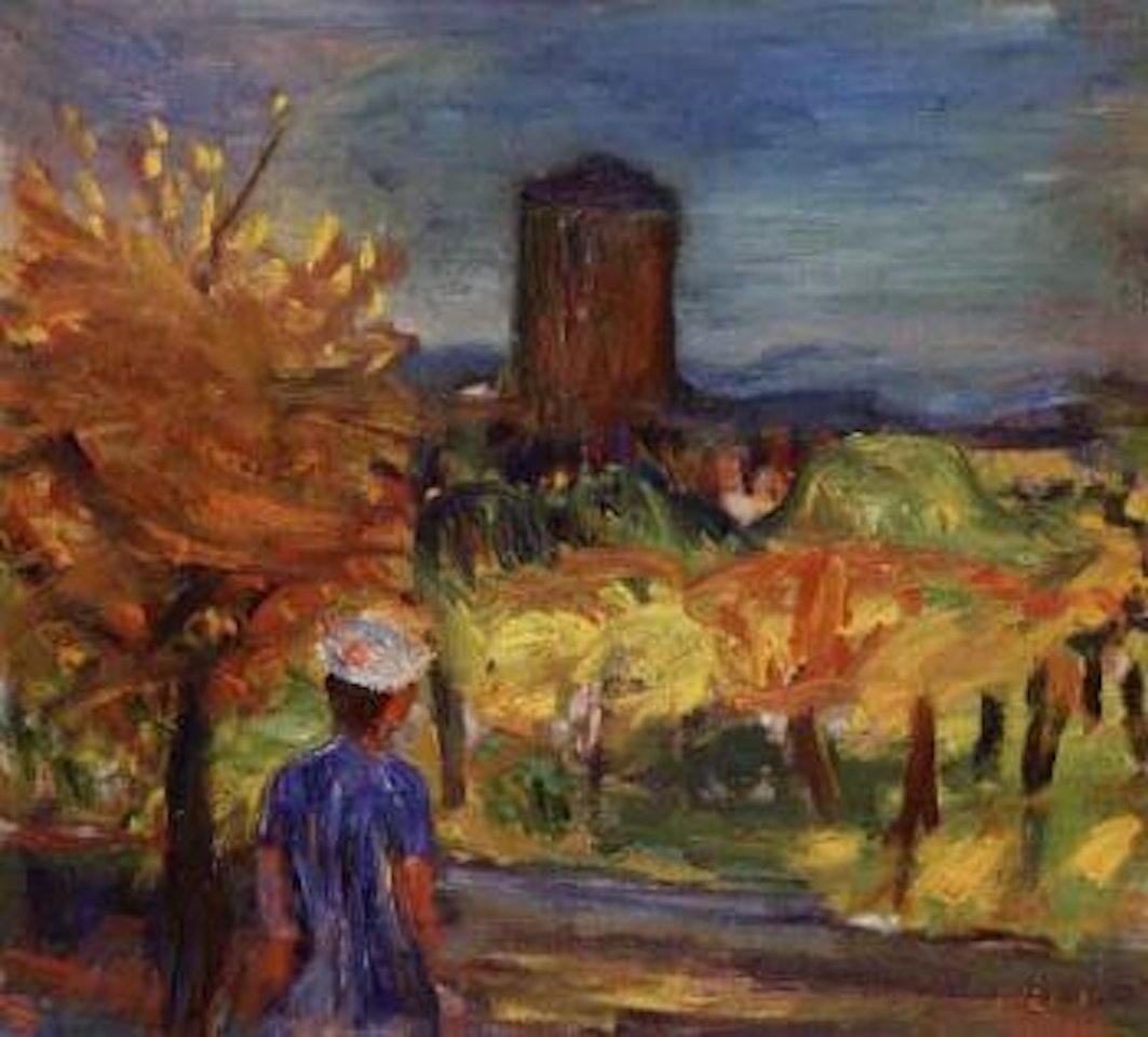 Woman in orchard by Ivan Ivarson