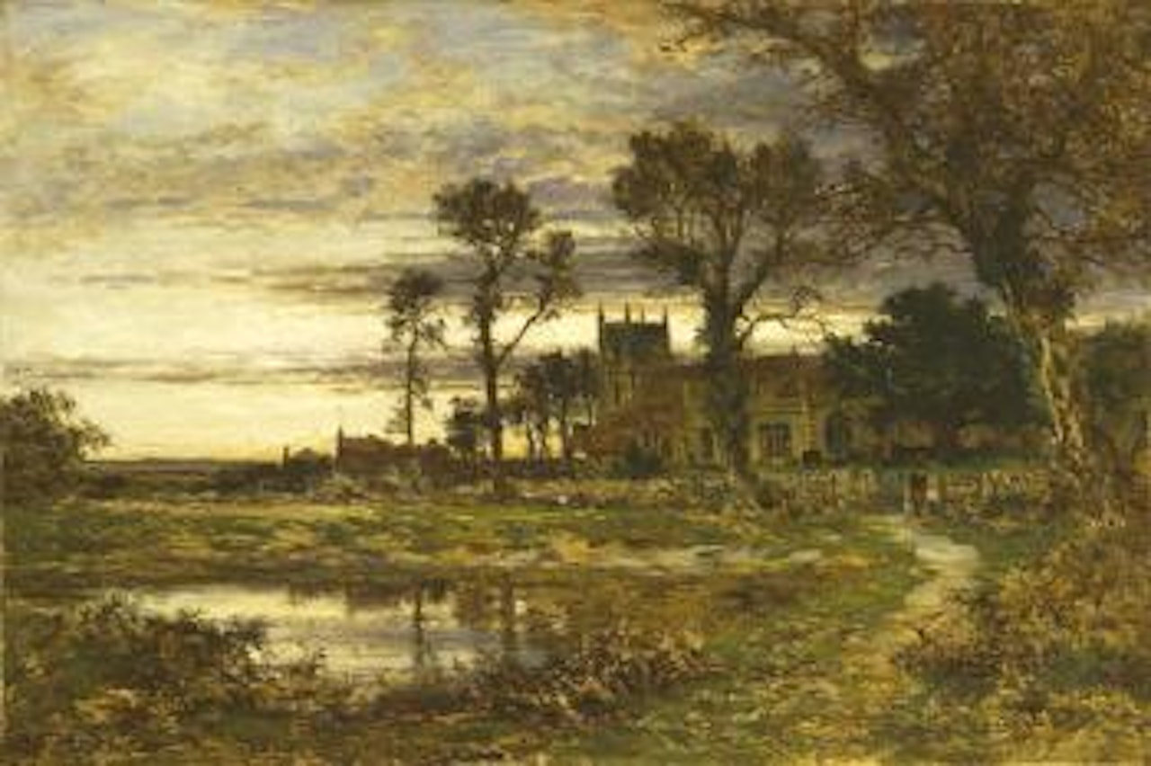 Worcestershire village by Benjamin Williams Leader