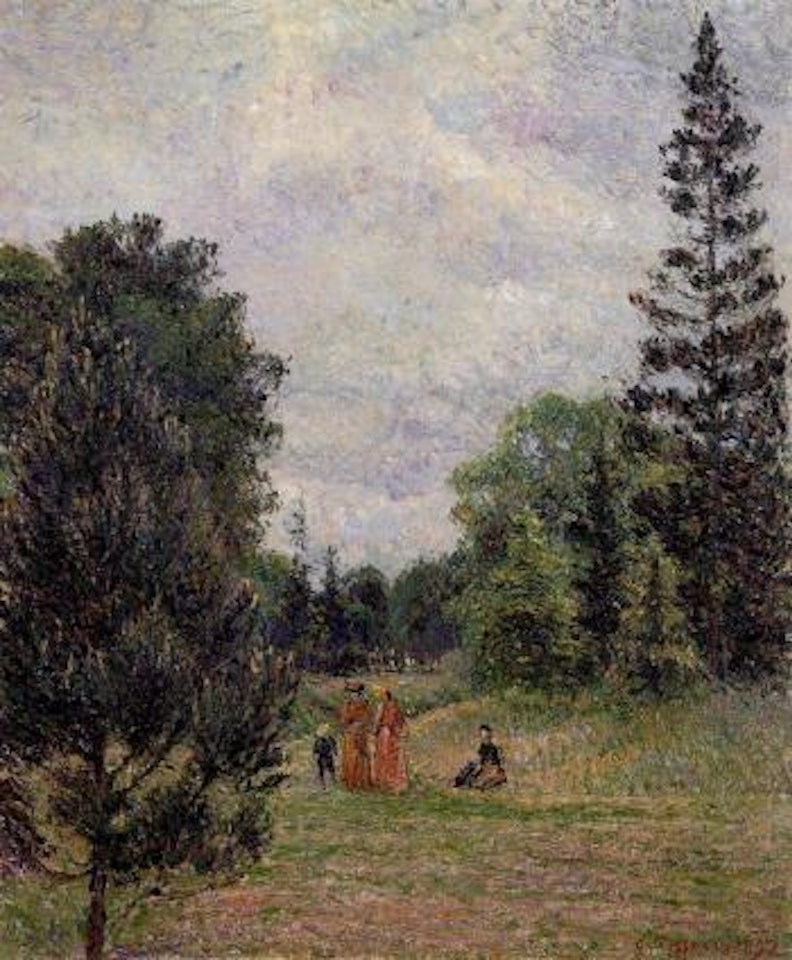 Jardin de Kew, le carrefour pres de l'etang by Camille Pissarro