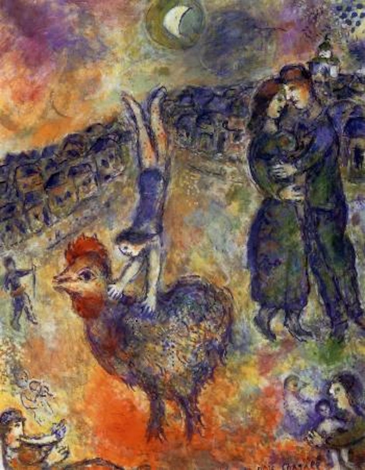 L'acrobate sur le coq by Marc Chagall