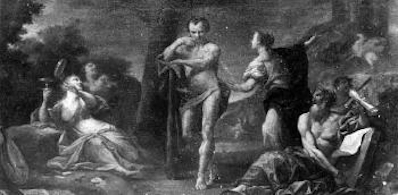 Hercules having to choose by Neapolitan School