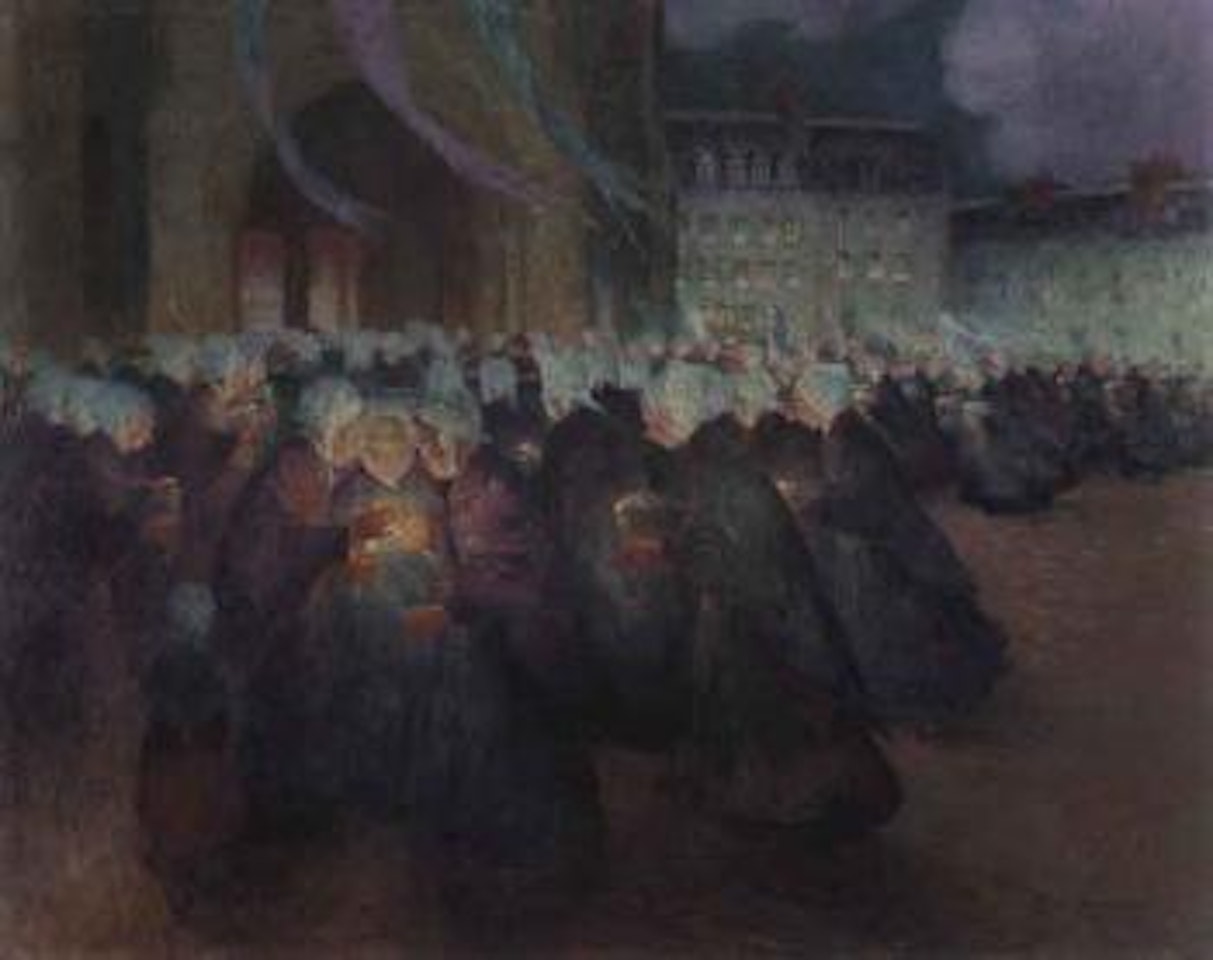 Procession de nuit a Gueronne by Ferdinand du Puigaudeau