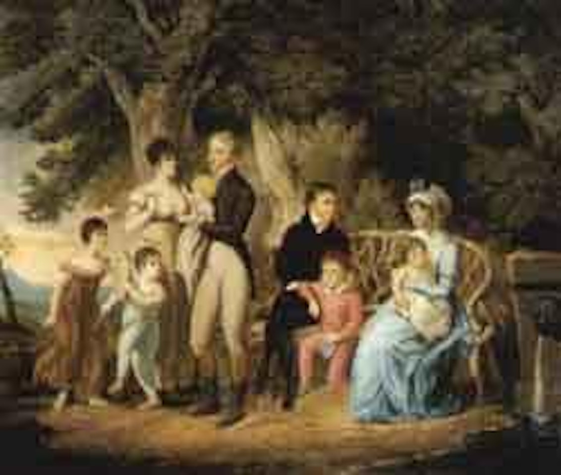 Portrait of a family by English School