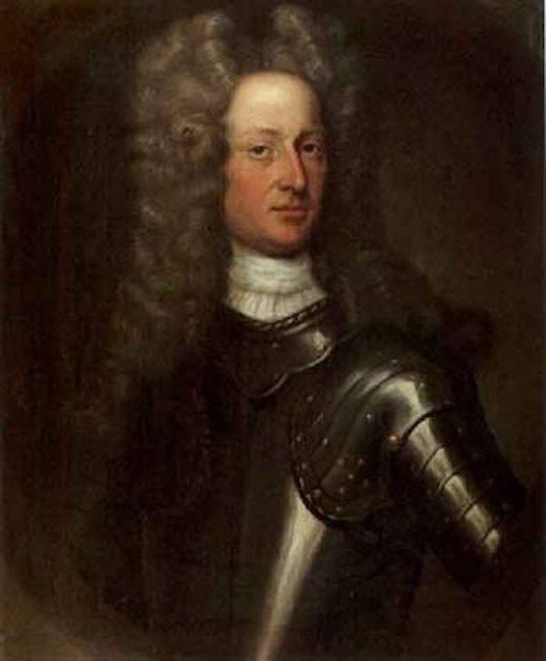Portrait of gentleman said to be George Bingham wearing armour by Sir Peter Lely