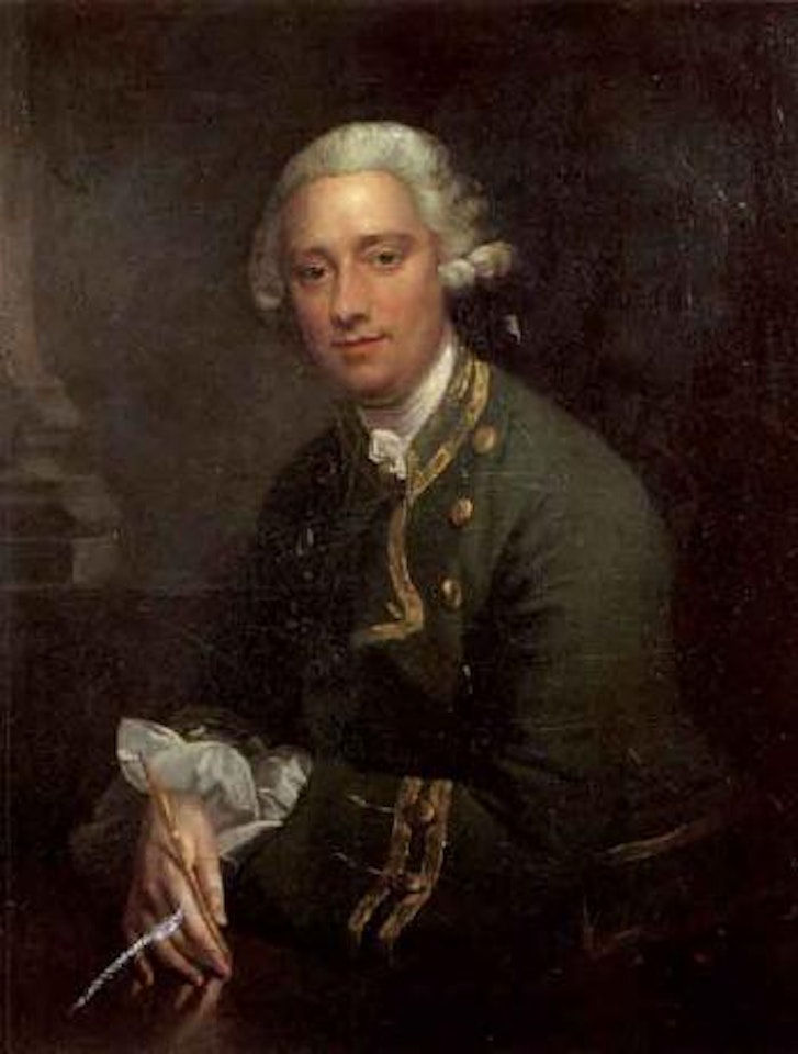 Portrait of a gentleman said to be Sir John Bingham, wearing a green coat by English School