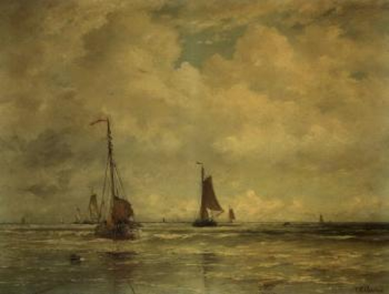 Un temps frais Scheveningue by Hendrik-Willem Mesdag