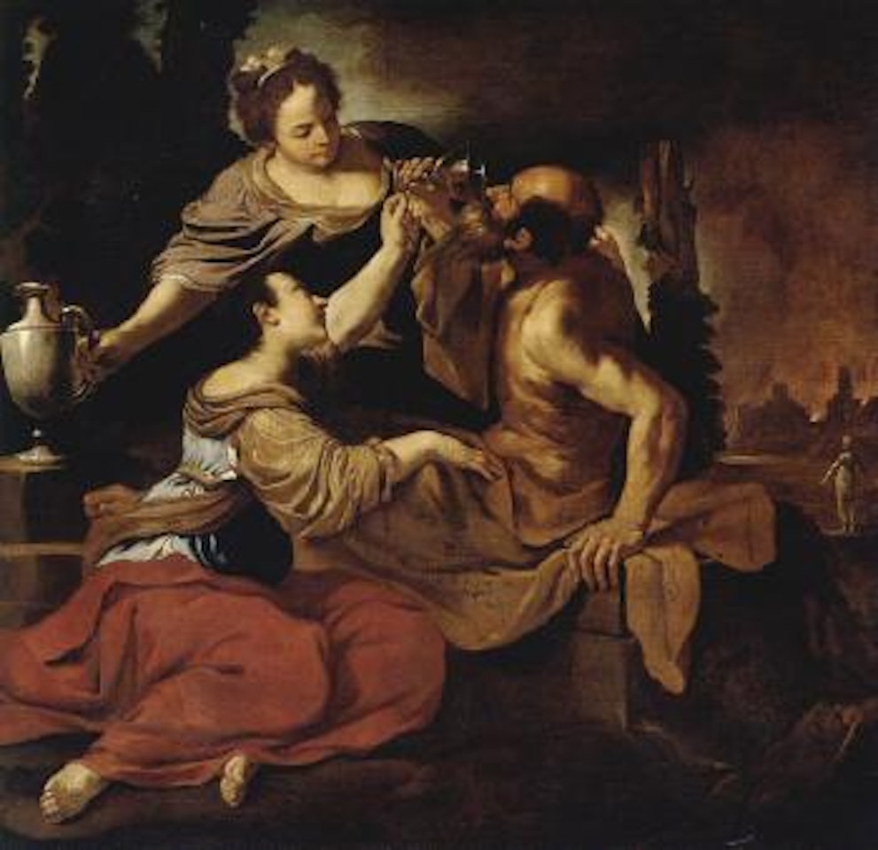 Lot and his daughter by Guercino