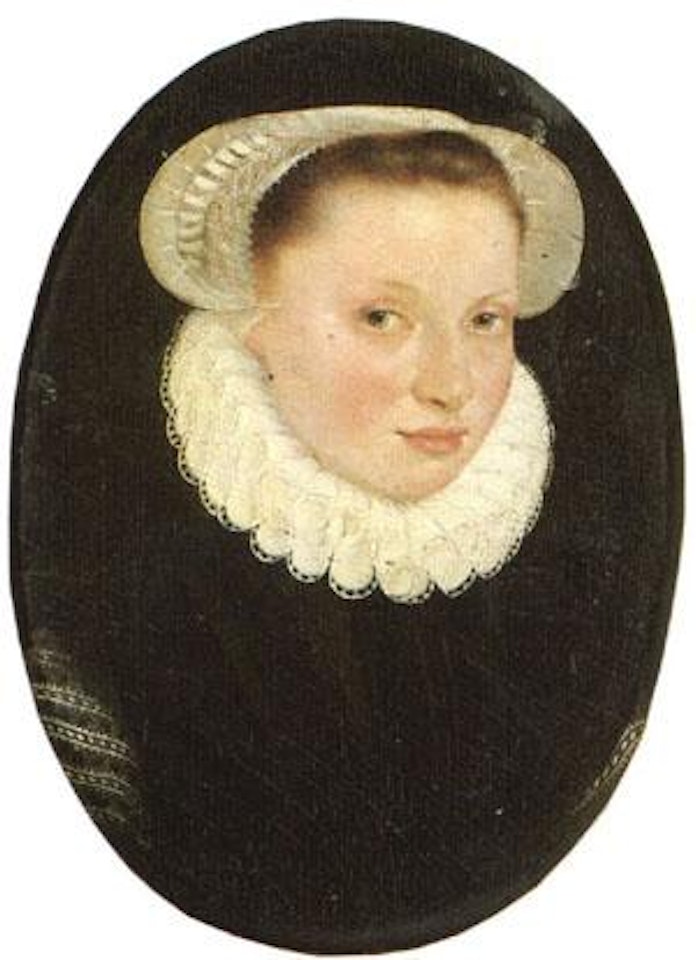 Portrait of lady wearing a white ruff by Netherlandish School