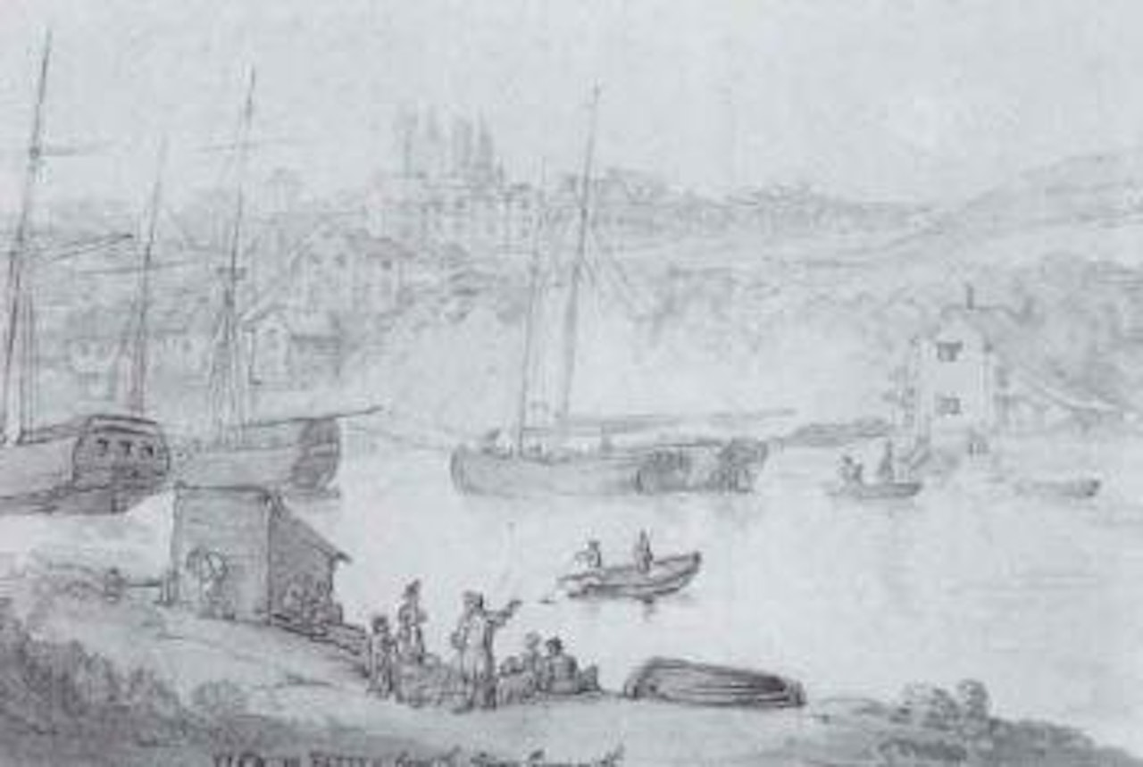 View of Exeter from the River Exmouth by Thomas Rowlandson