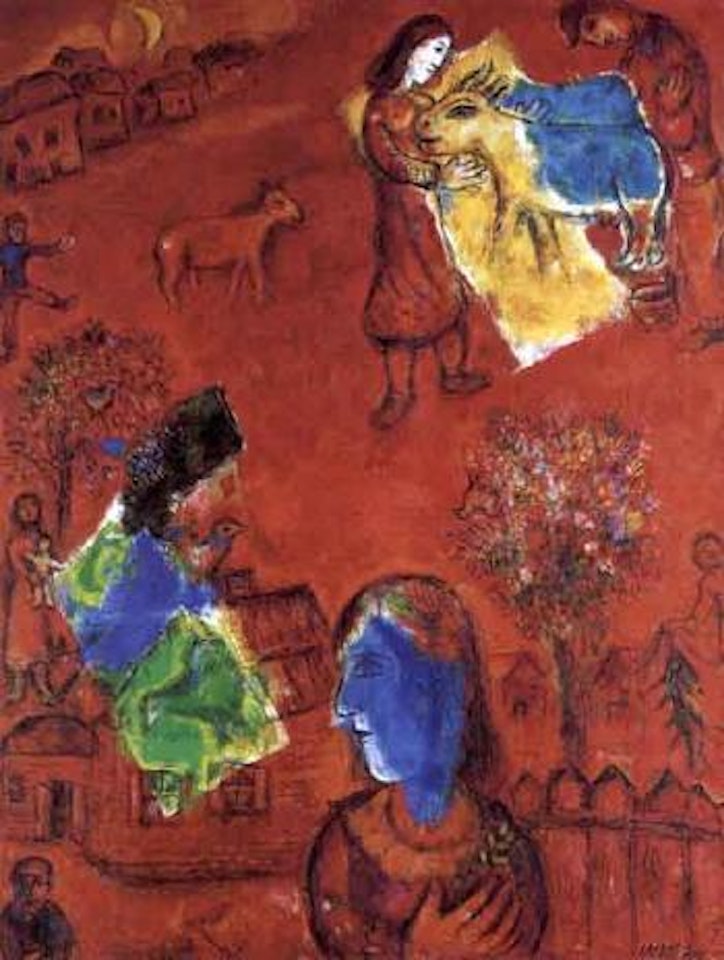 Composition en rouge by Marc Chagall