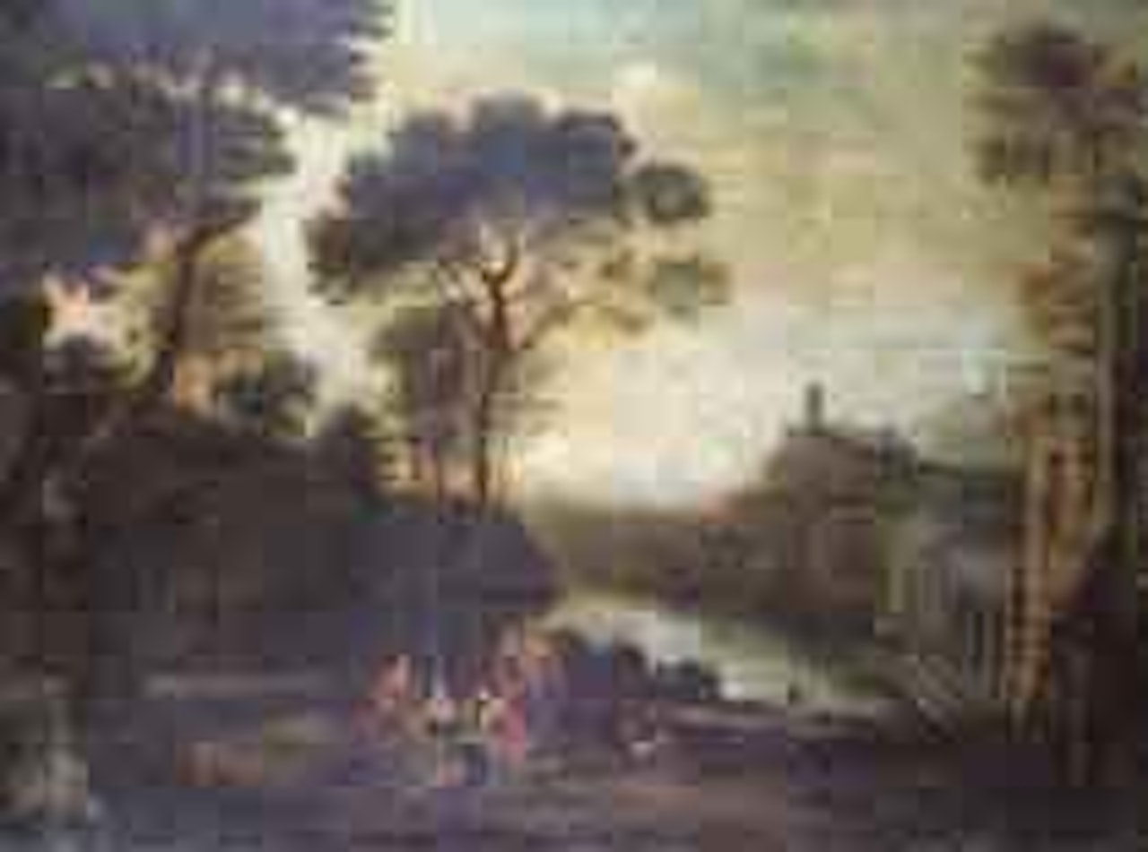 Arcadian landscape, with figures in the foreground by Claude Lorrain