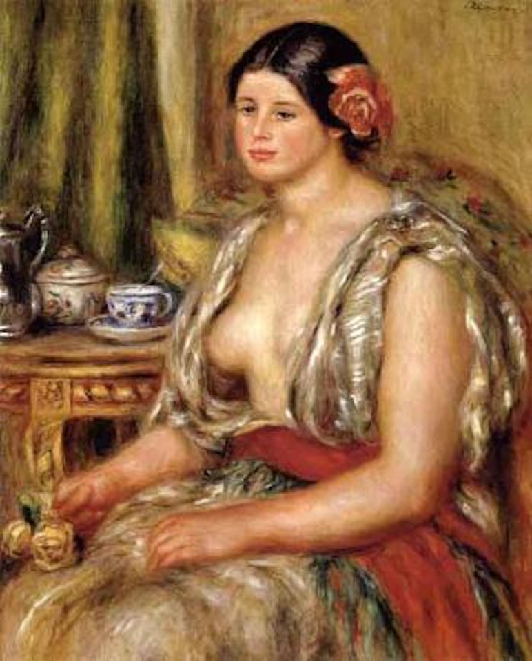 Jeune fille assise en costume Orientale by Pierre-Auguste Renoir