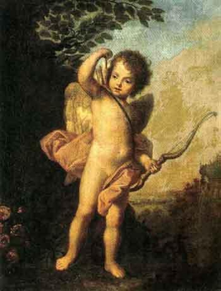 Cupid in a landscape by French School