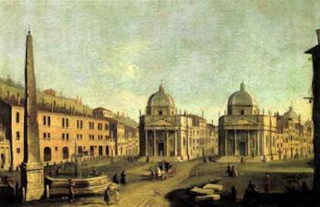 View of the Piazza del Popolo, Rome by Giacomo van Lint