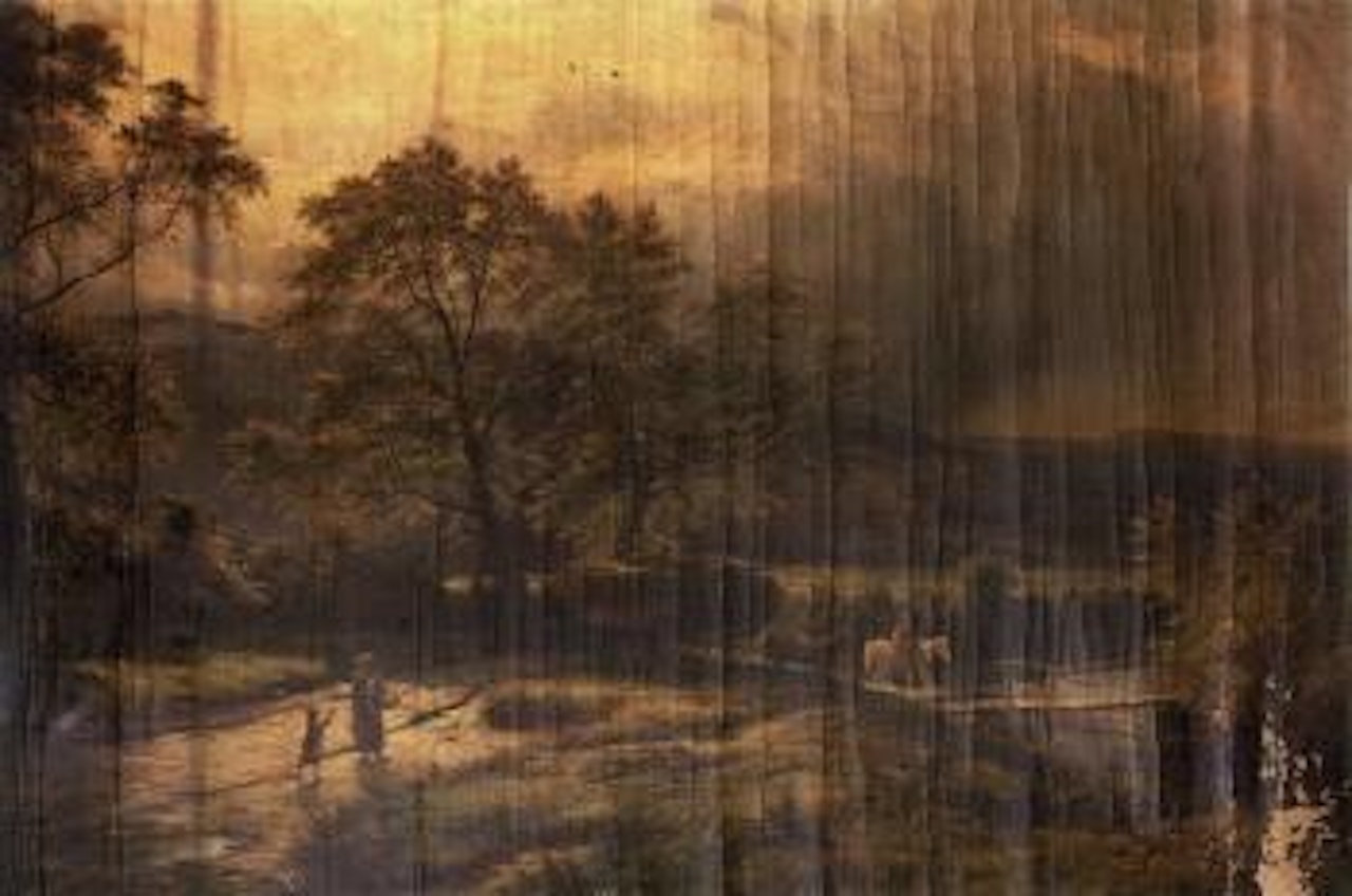 Fording the stream by Sidney Richard Percy