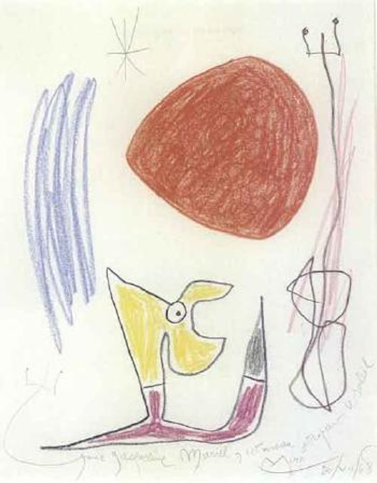 Cet oiseau rattrapant le soleil by Joan Miró