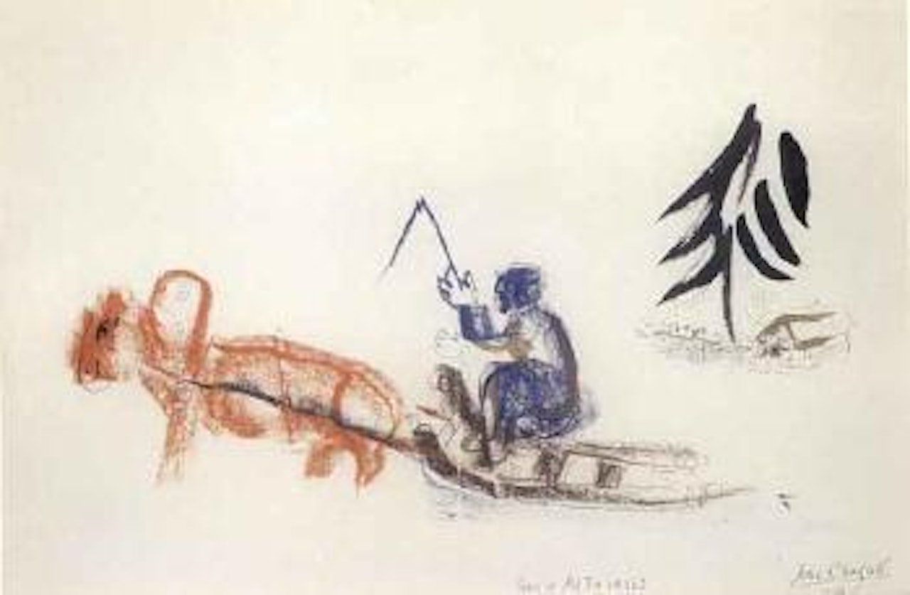 Le traineau by Marc Chagall