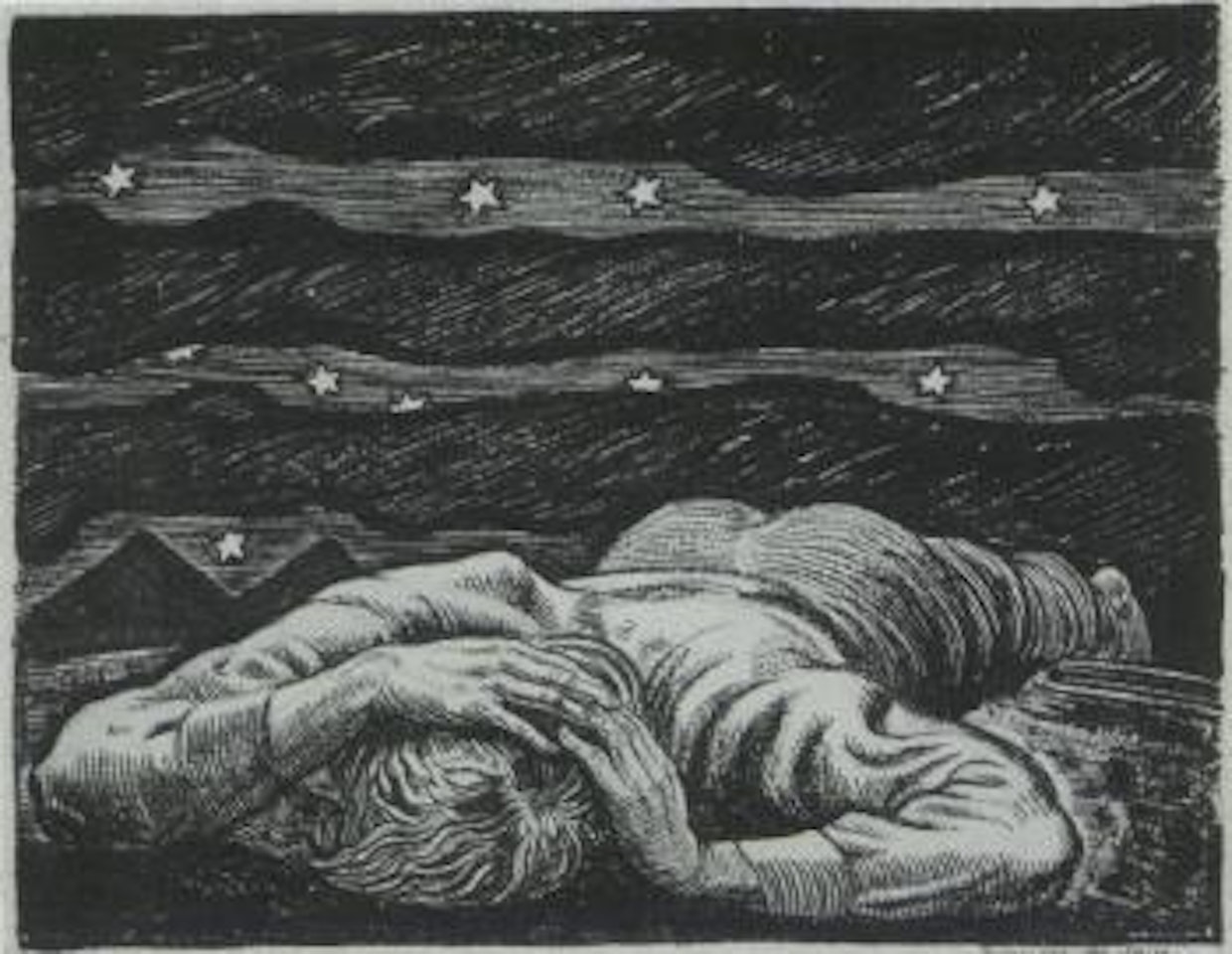 Sleeping man by Rockwell Kent