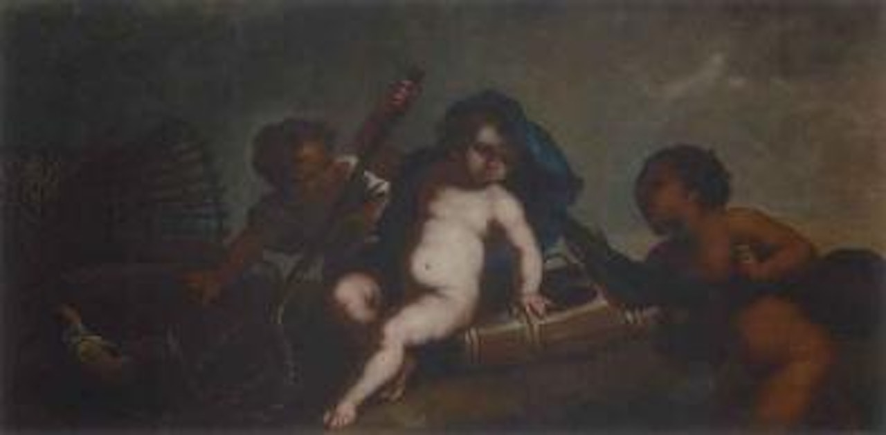 Putti with fish and crayfish by Giuseppe Recco
