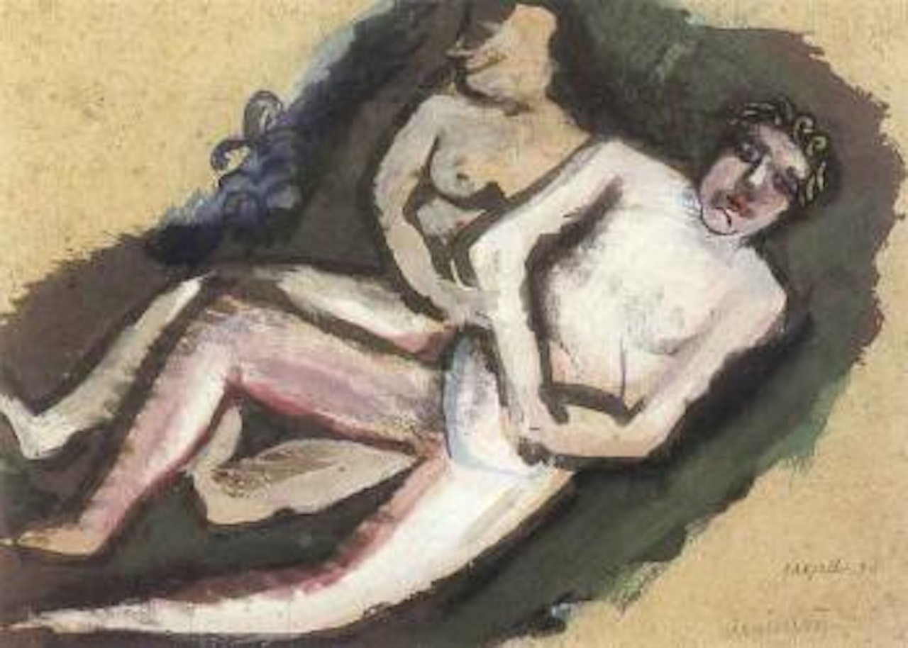 Le couple enlace by Marc Chagall