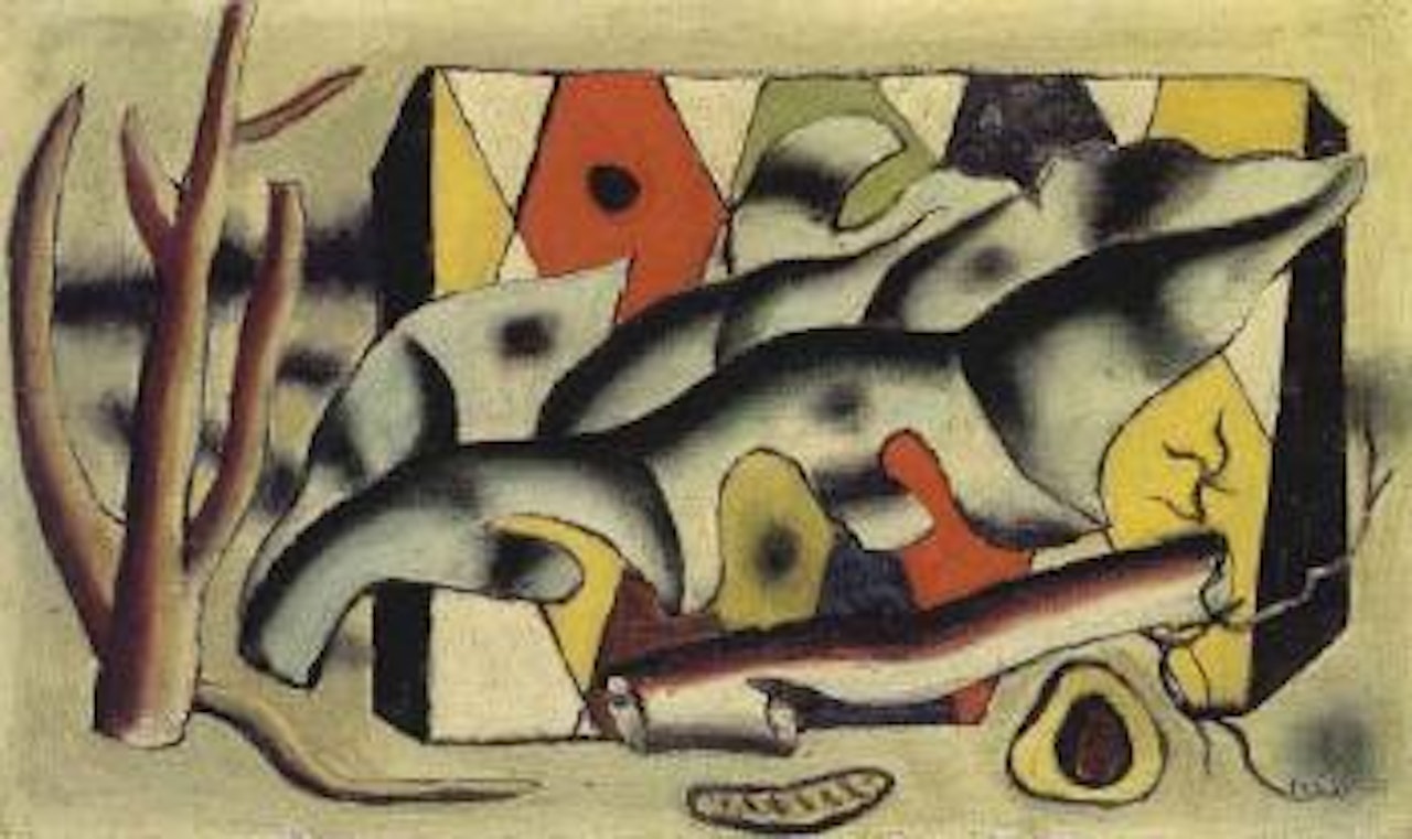 La feuille verte, composition a la feuille by Fernand Leger