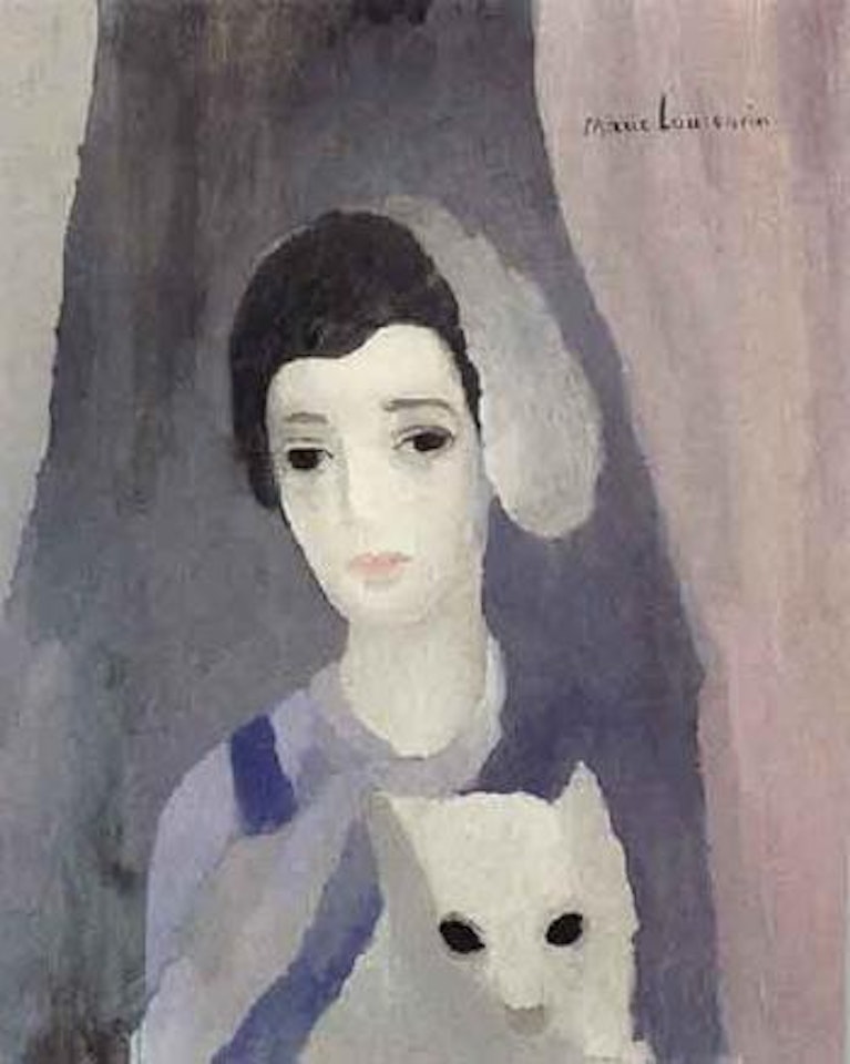 Femme au petit chien blanc by Marie Laurencin