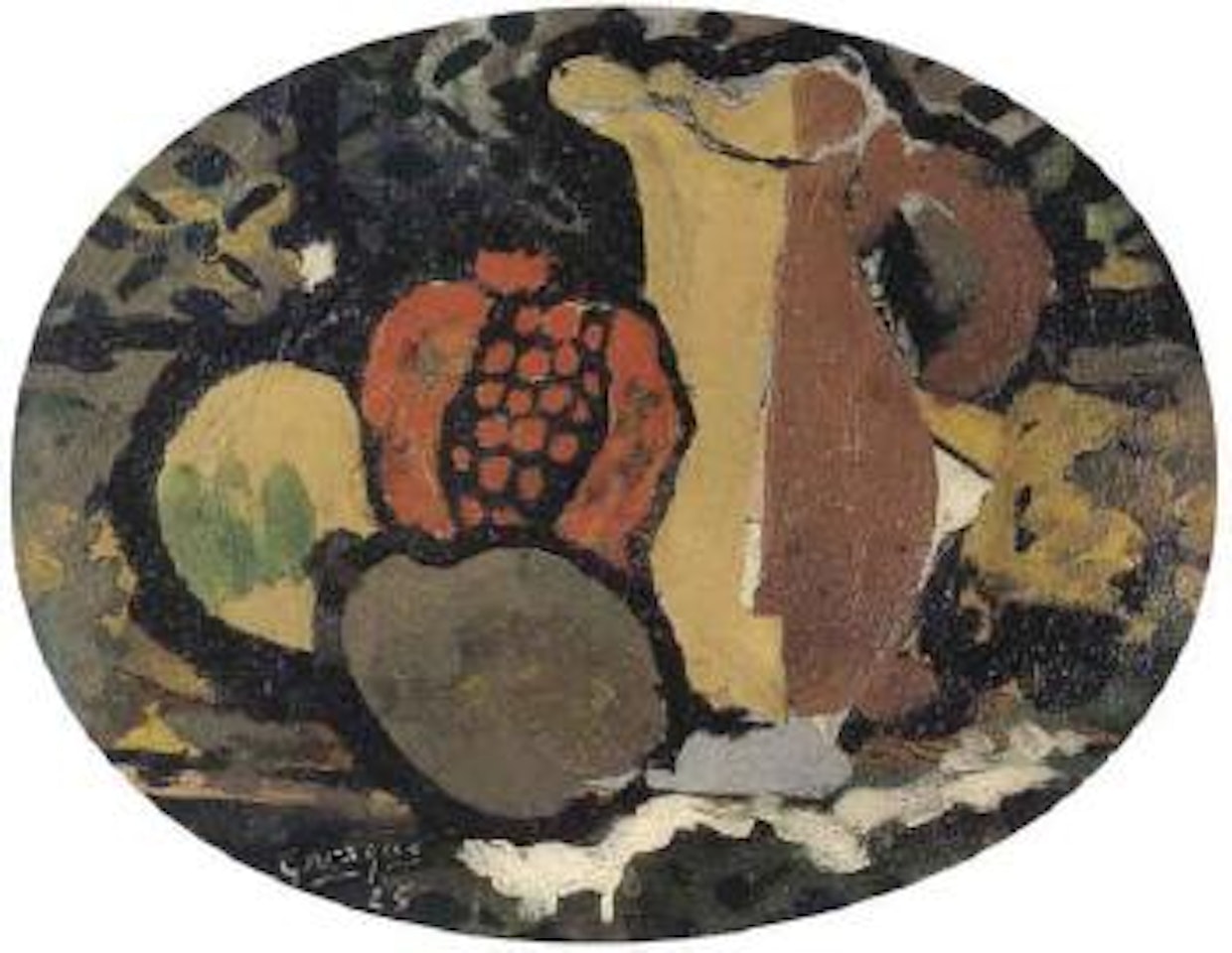 Pichet, grenade et poires by Georges Braque
