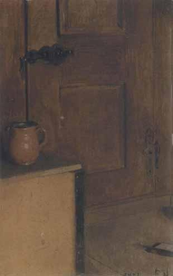 Interior scene with jug by Ferdinand Hodler