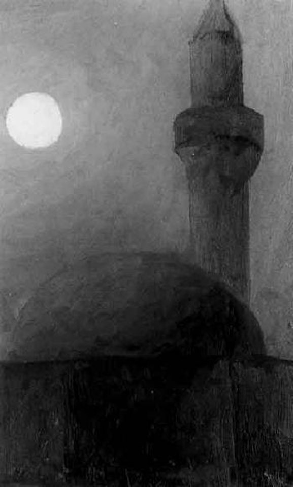 Moon with minaret by Salvo