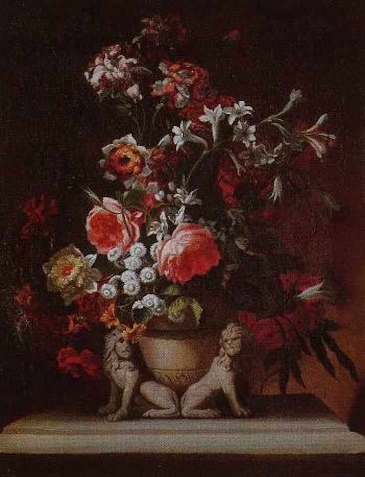 Bouquets de fleurs dans un vase de bronze by Jean Baptiste Monnoyer