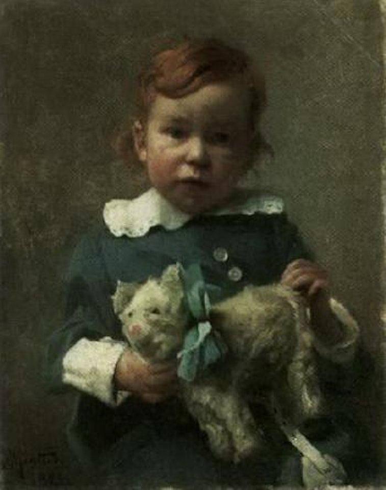 Portrait of a boy by Peder Mork Monsted
