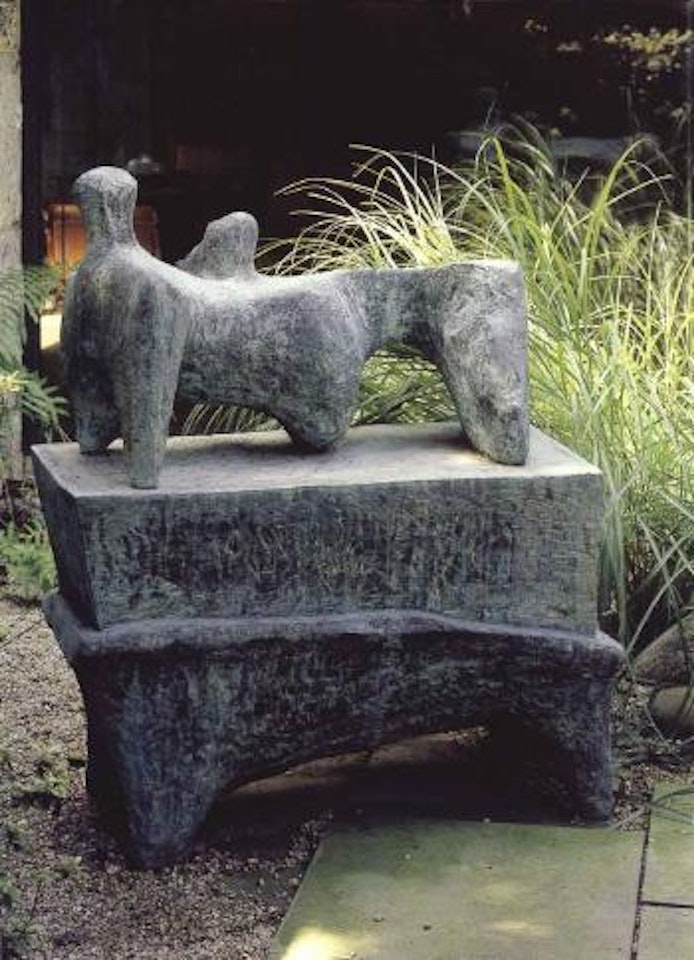 Reclining figure with pedestal by Henry Moore